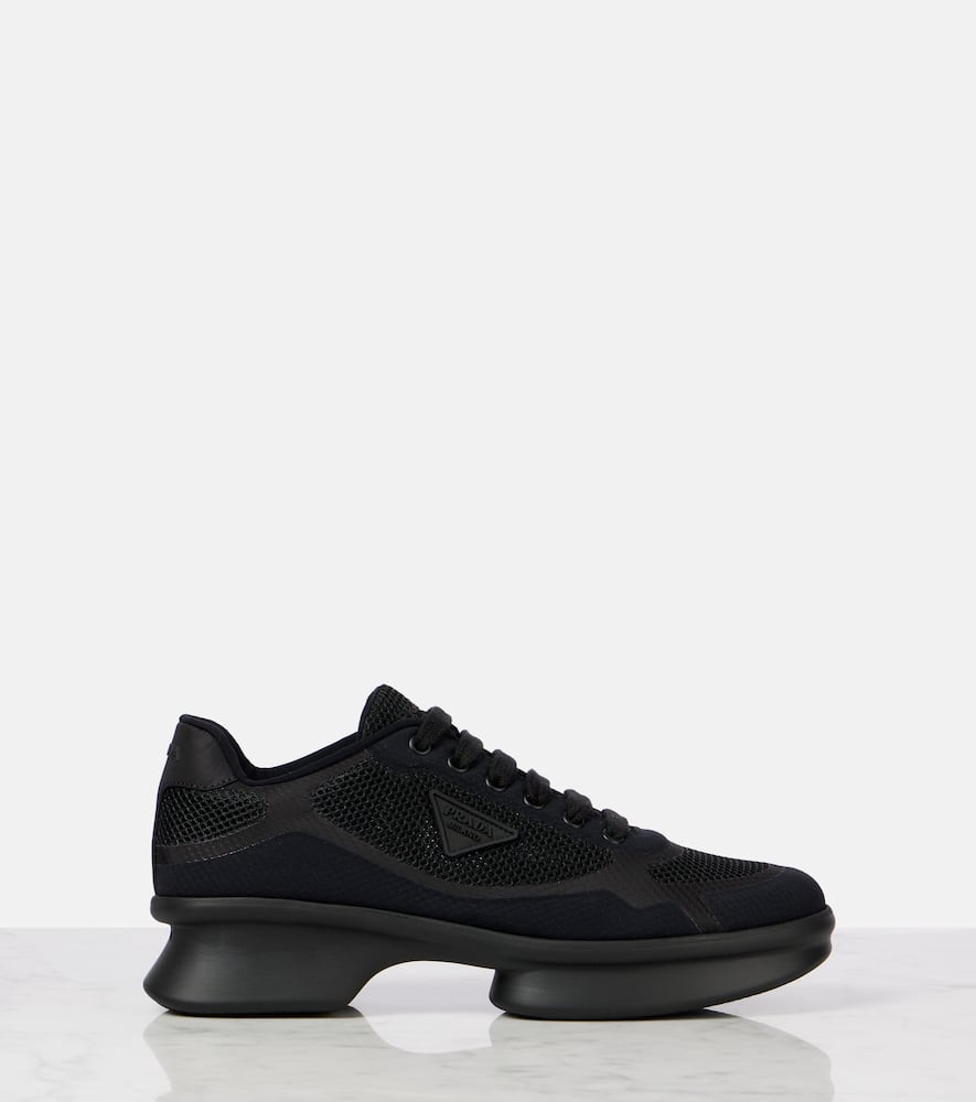 PRADA RE-NYLON AND MESH SNEAKERS