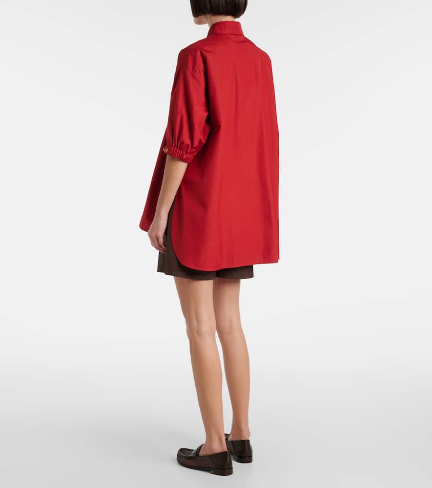 Max Mara Teano Loose-fitting Cotton Shirt In Red