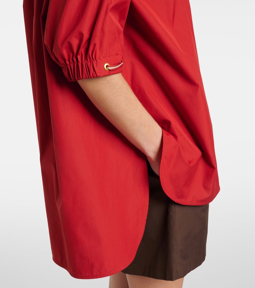 Max Mara Teano Loose-fitting Cotton Shirt In Red