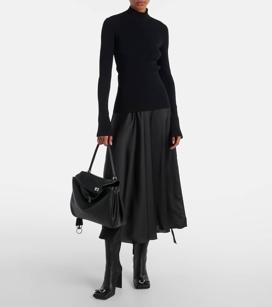 【送料&関税込】Balenciaga Black Stretch Viscose Blend Top Balenciaga Women Black Stretch Viscose Blend Top | ModeSens