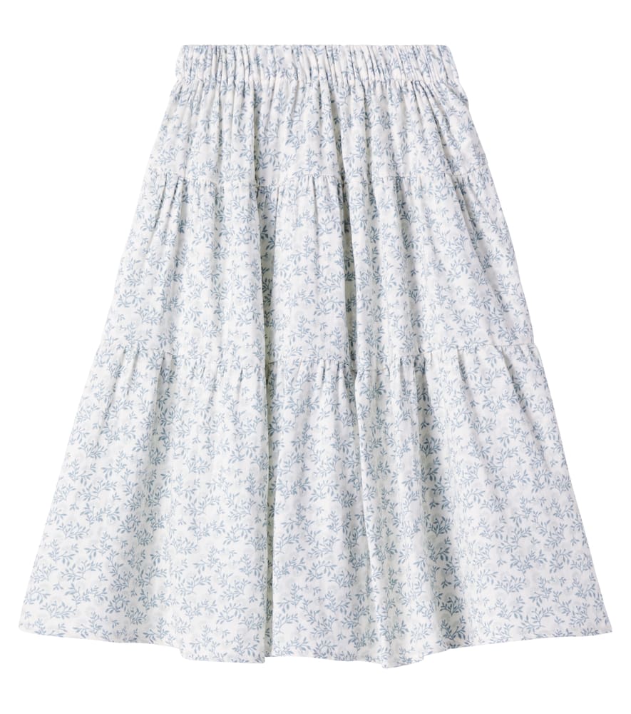 Rylee + Cru Kids' Tiered Floral Cotton Skirt