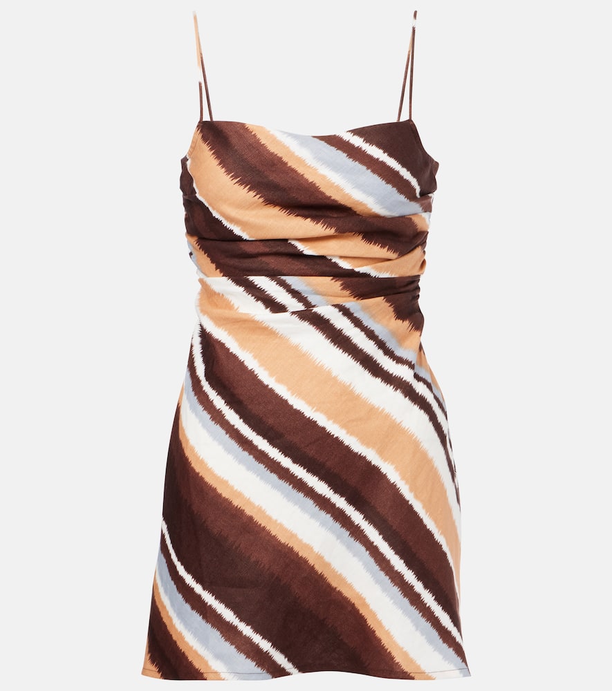 Maryse striped linen minidress