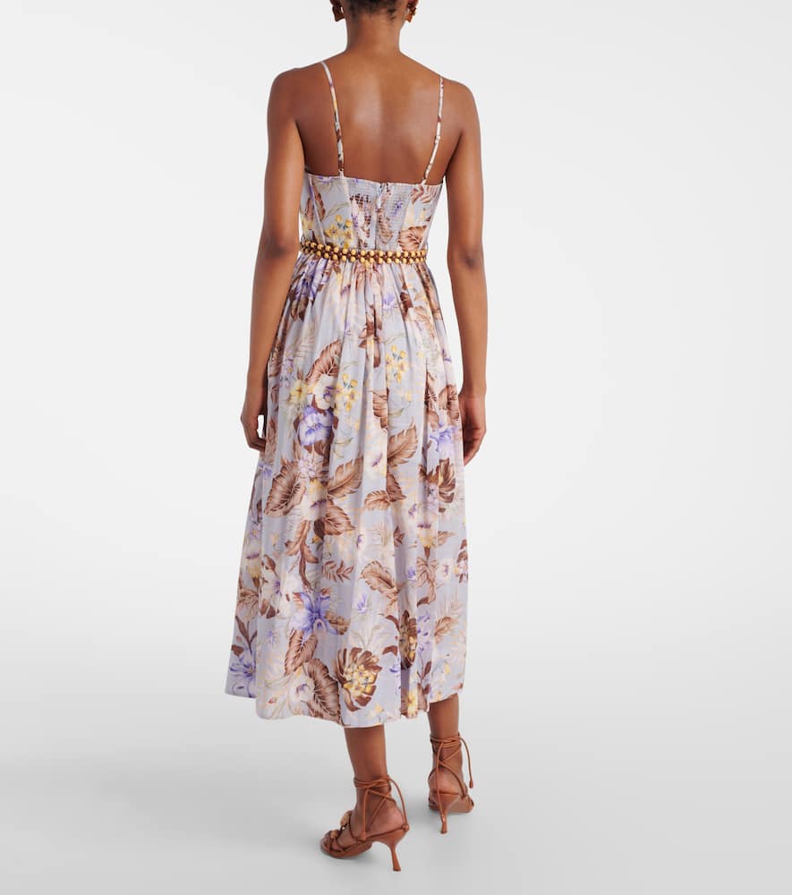 Zimmermann Rhiannon Floral Cotton Bustier Dress