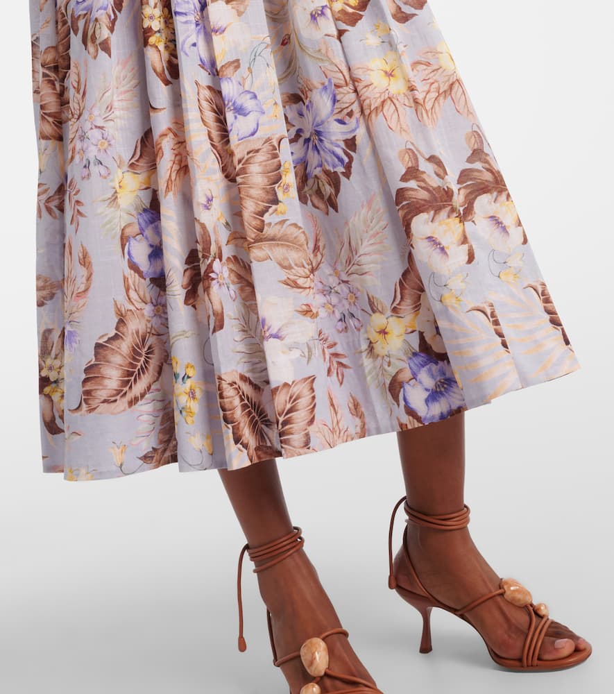 Zimmermann Rhiannon Floral Cotton Bustier Dress