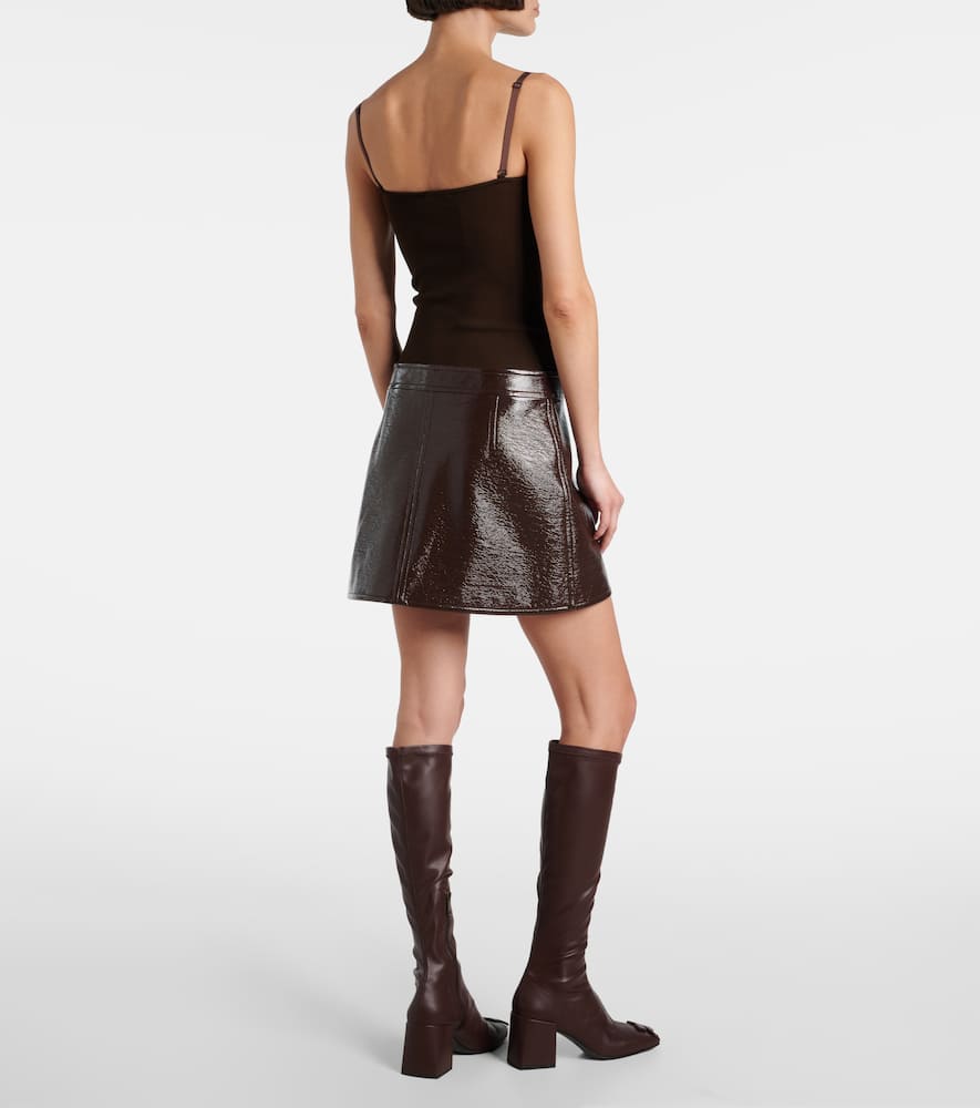 Courrèges Logo Tank Top In Brown