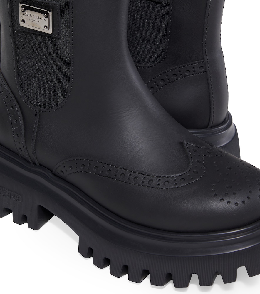  Dolce&gabbana Kids Dolce&gabbana Kids Chelsea Boots Beatles Aus Leder 