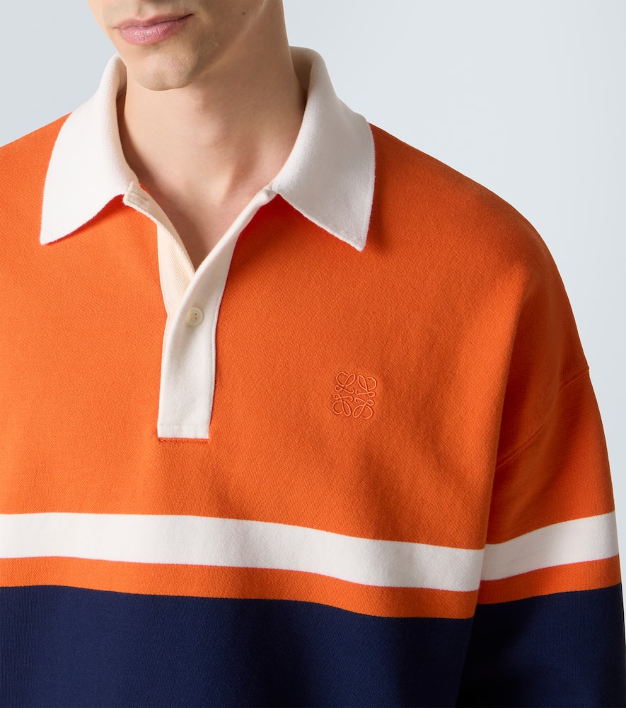 Loewe Long Sleeve Polo Polo Shirt Orange In Blue