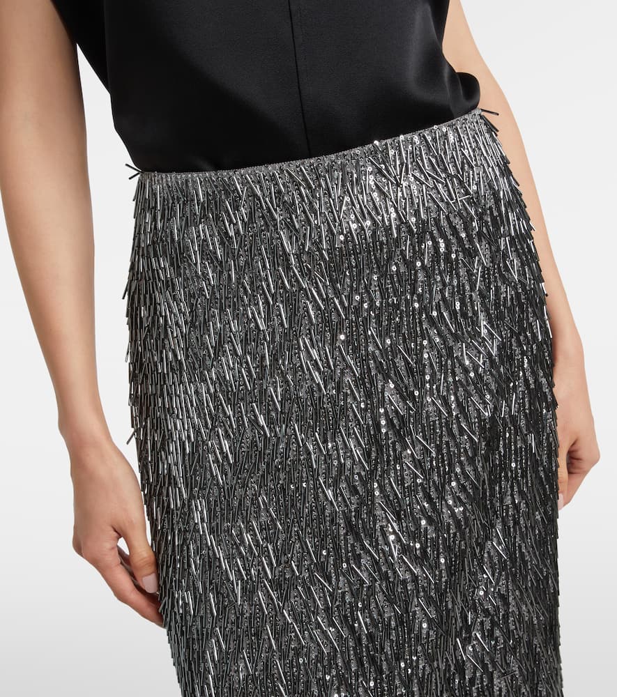 Erdem Sequined High-rise Pencil Skirt In Multi
