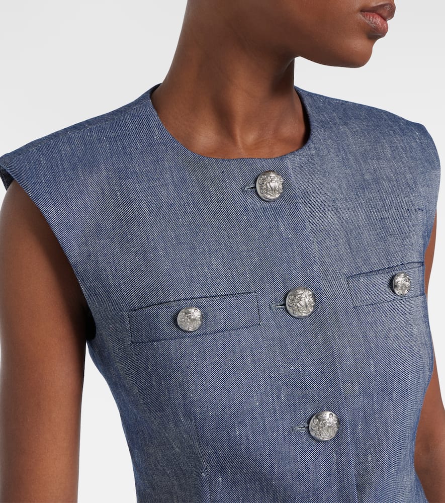 Veronica Beard Tamara Linen-blend Vest