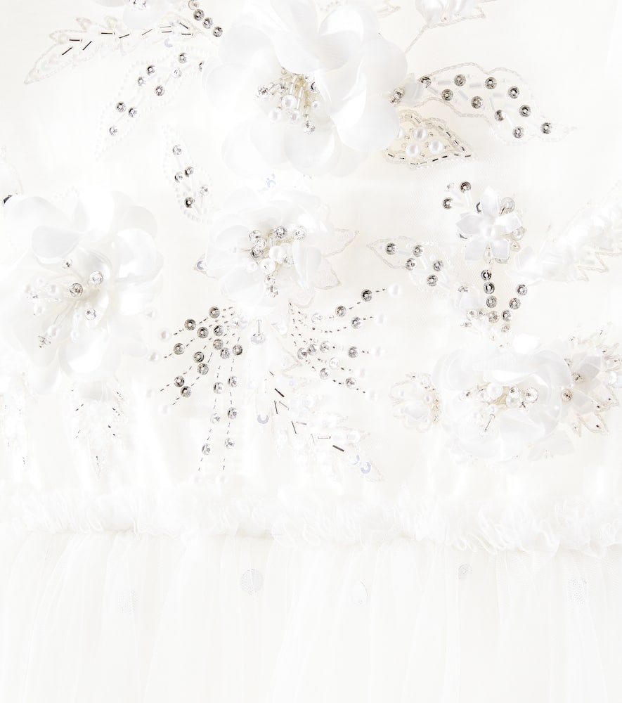 Tutu Du Monde Garden Soirée Embellished Tulle Dress In White