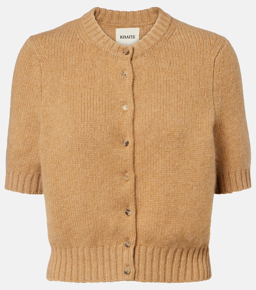 Khaite Nora Cashmere Cardigan In Brown
