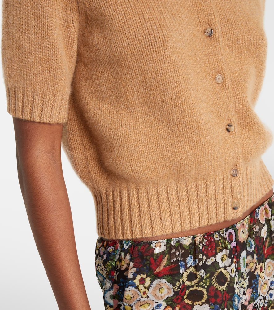 Khaite Nora Cashmere Cardigan In Brown