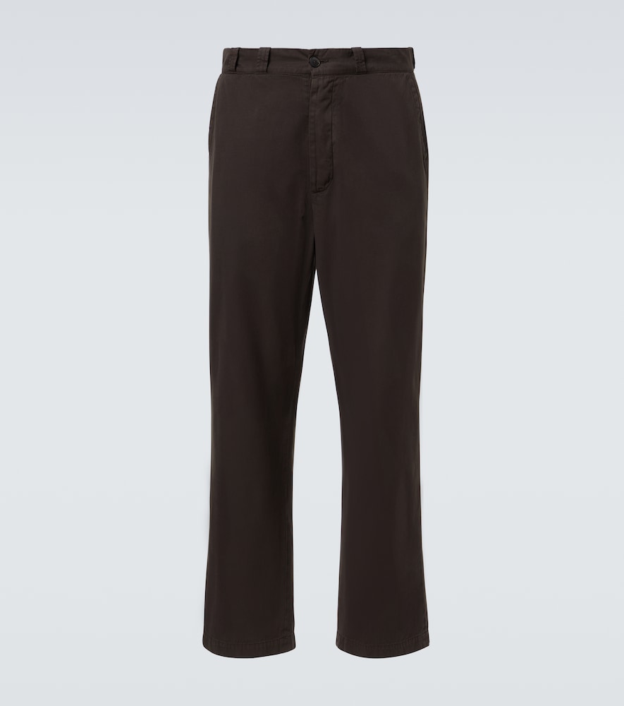 The Row Ottis cotton and cashmere straight pants