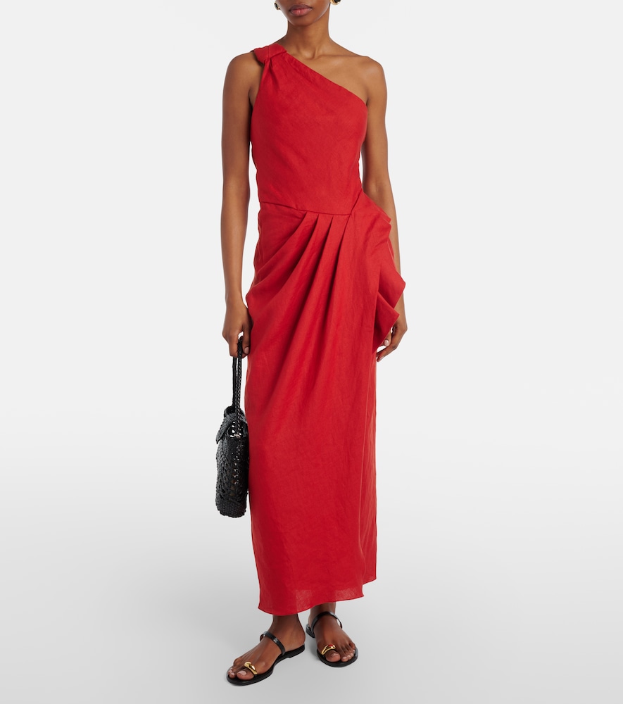 One-Shoulder Linen Gown