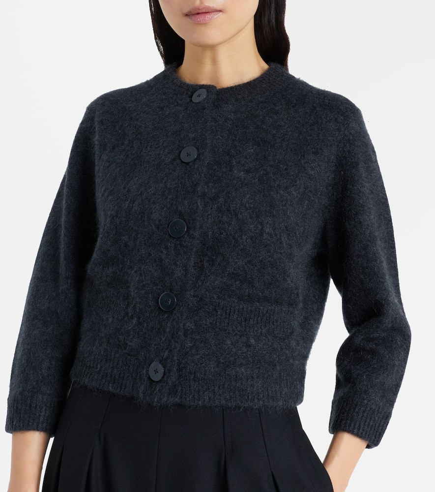 Dorothee Schumacher Fluffy Statements Wool And Cashmere Cardigan In Gray