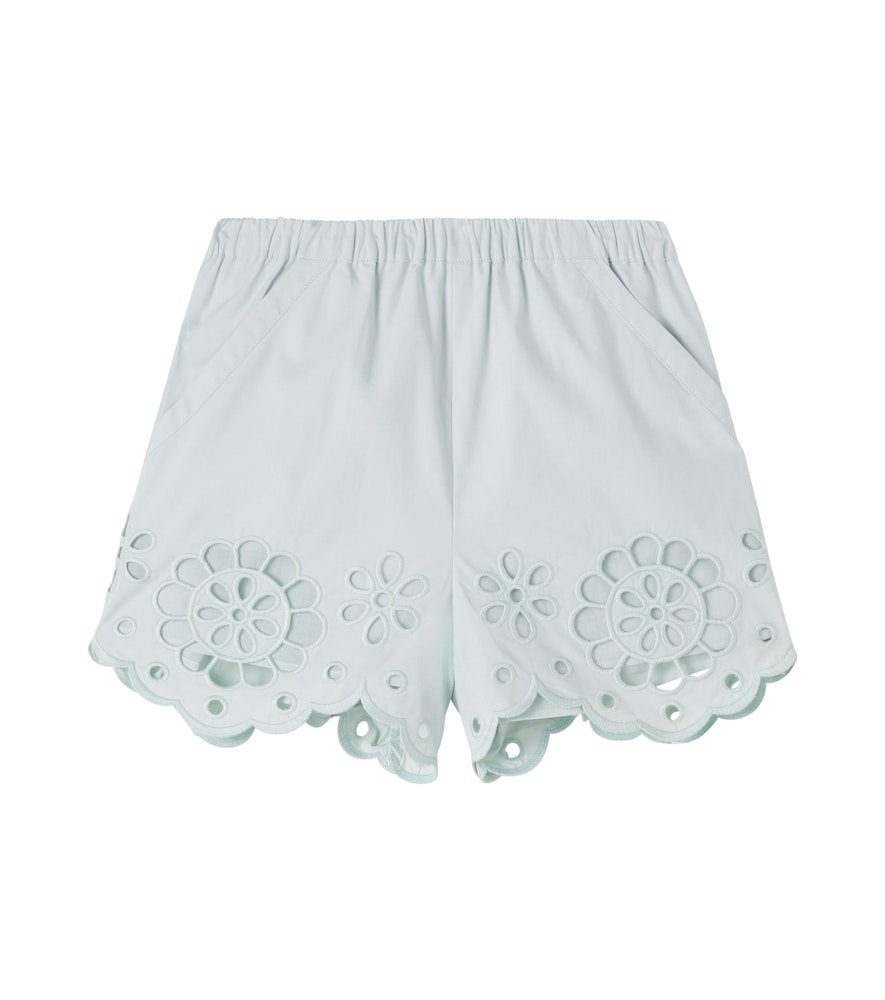 Zimmermann Kids Green Awaken Embroidered Scalloped Cotton Shorts Y Size 2 - Mytheresa