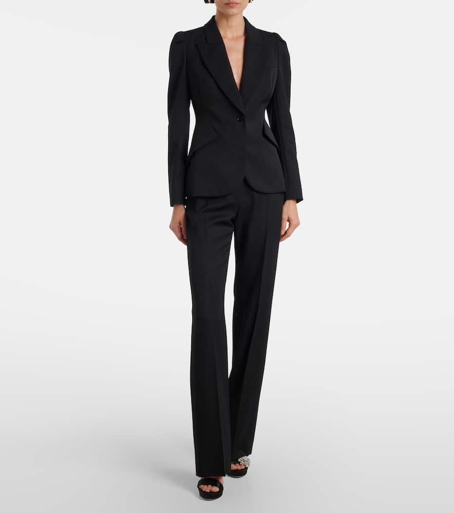 Alexander Mcqueen Jewel Embellished Satin Platform Sandals In Black