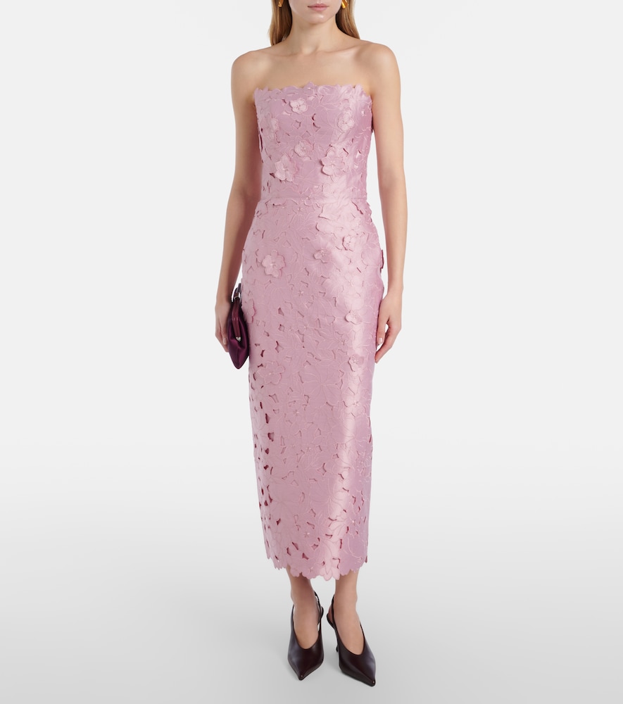 Costarellos Astelle guipure lace cocktail dress