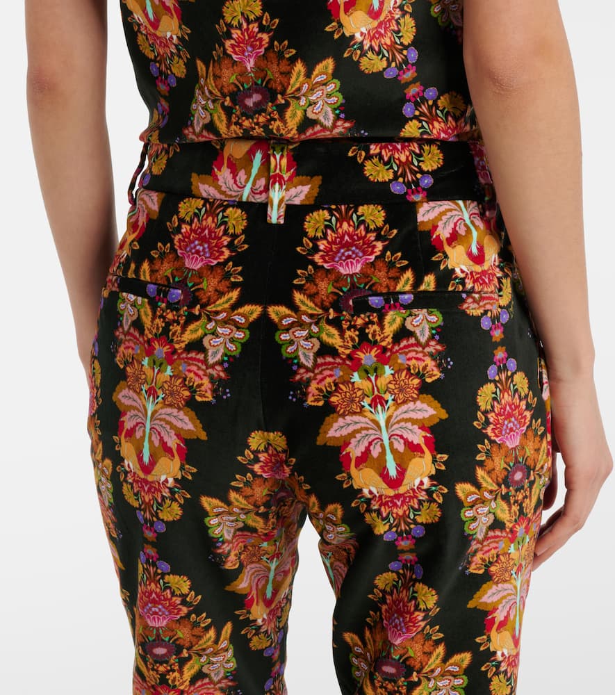 La Doublej 24/7 Printed Cropped Cotton Flared Pants In Multi