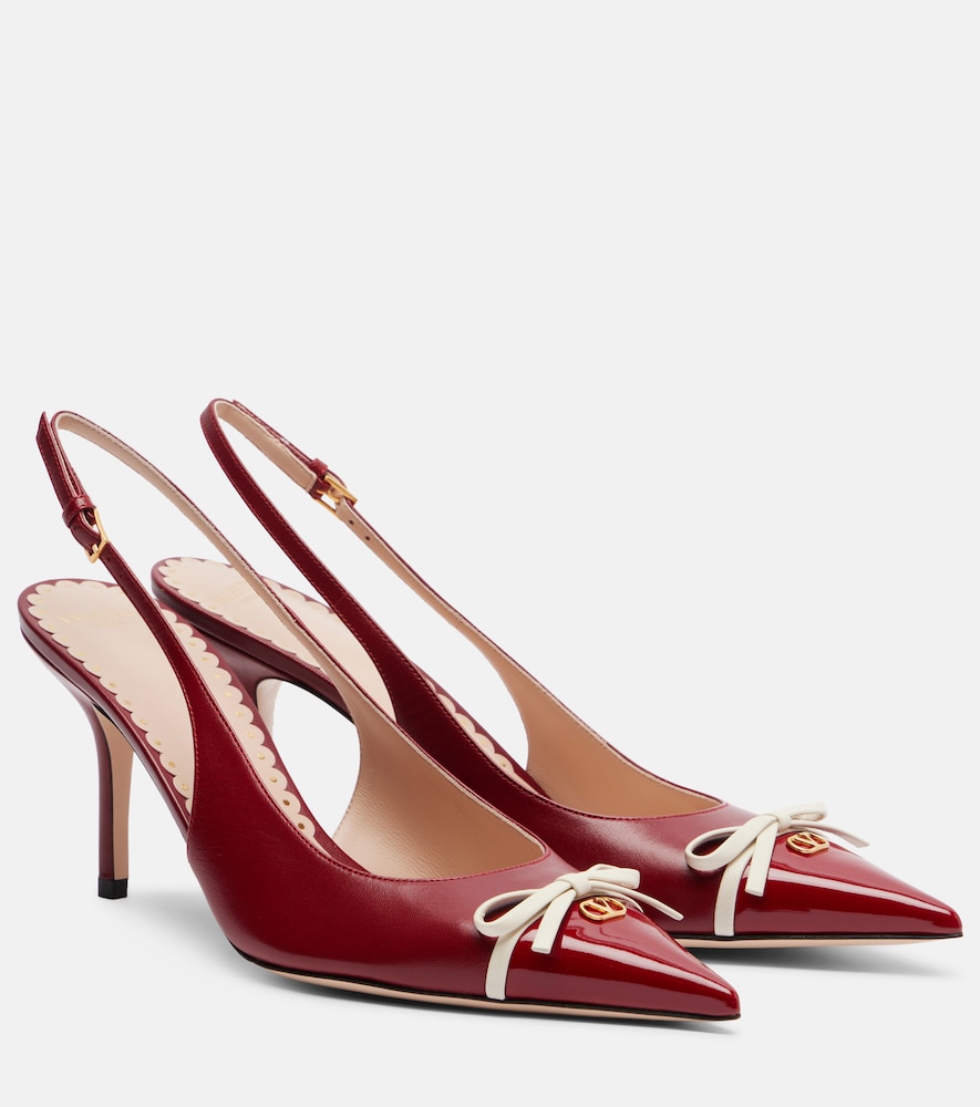 Valentino Garavani Bepointy 80 patent leather slingback pumps