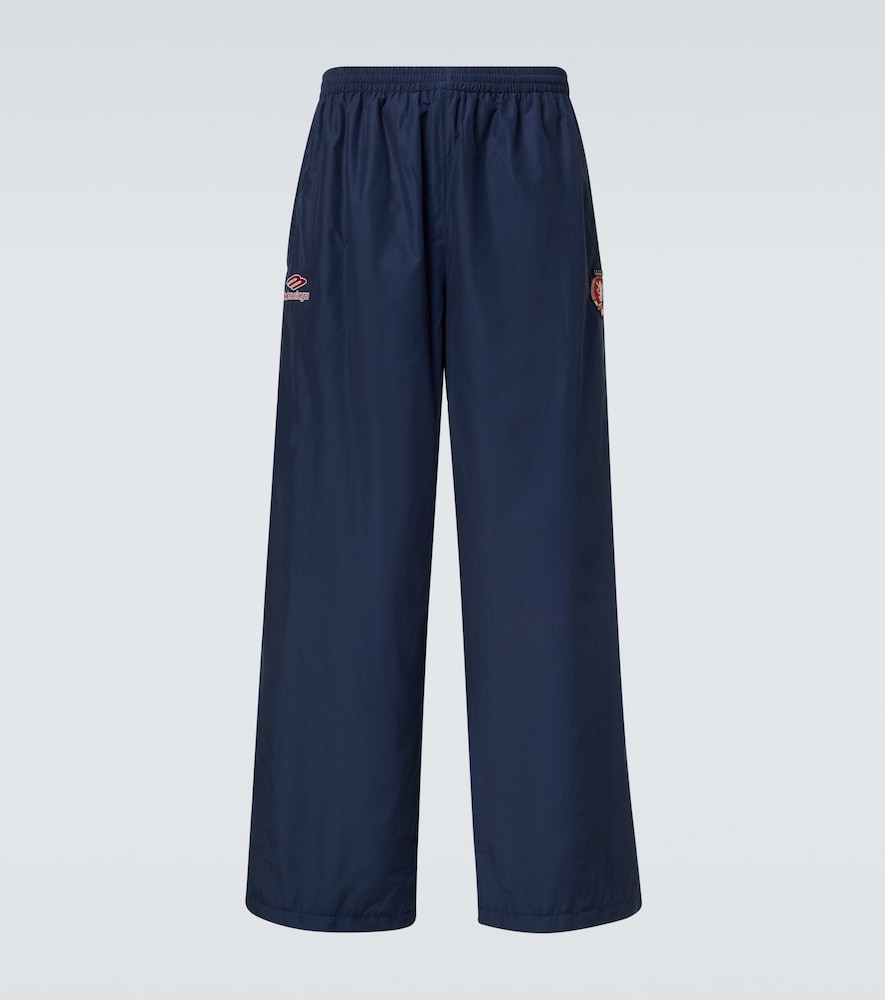 Balenciaga Logo oversized cotton-blend jersey track pants