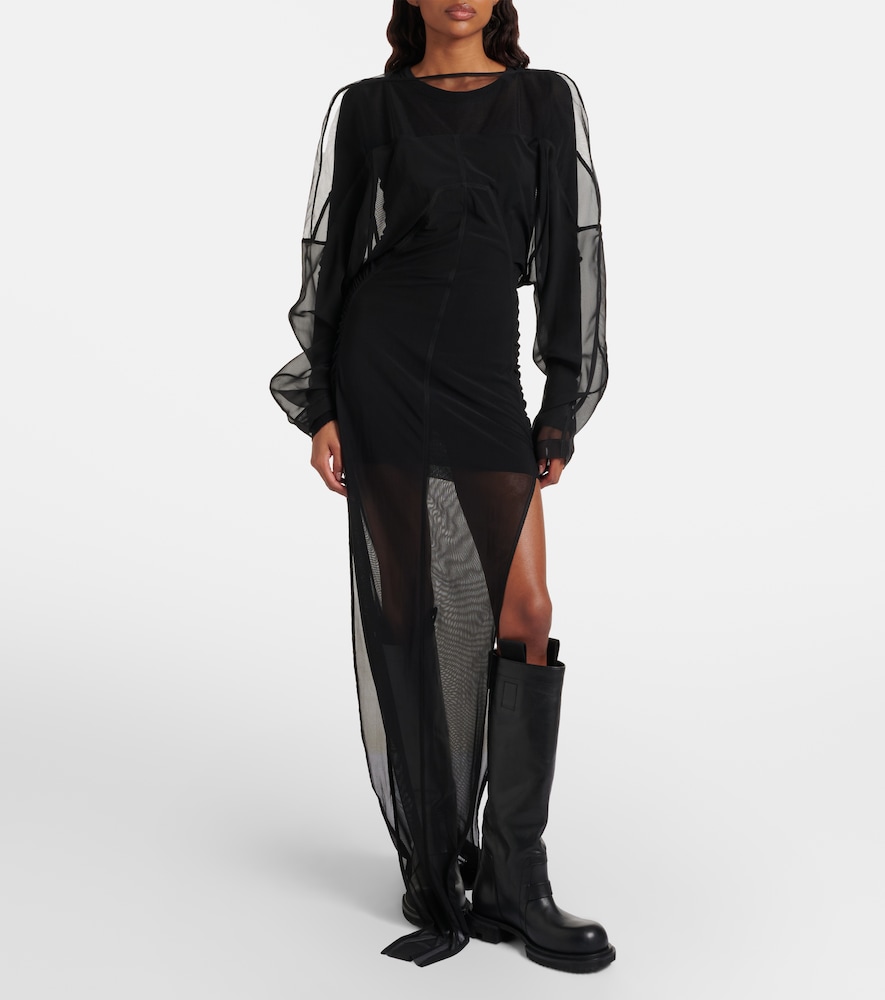  Rick Owens Rick Owens Robe Collage Aus Tüll Und Chiffon 