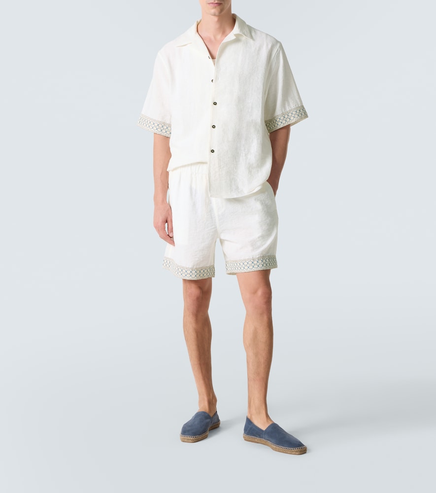  Commas Commas Crochet-trimmed Bowling Shirt 