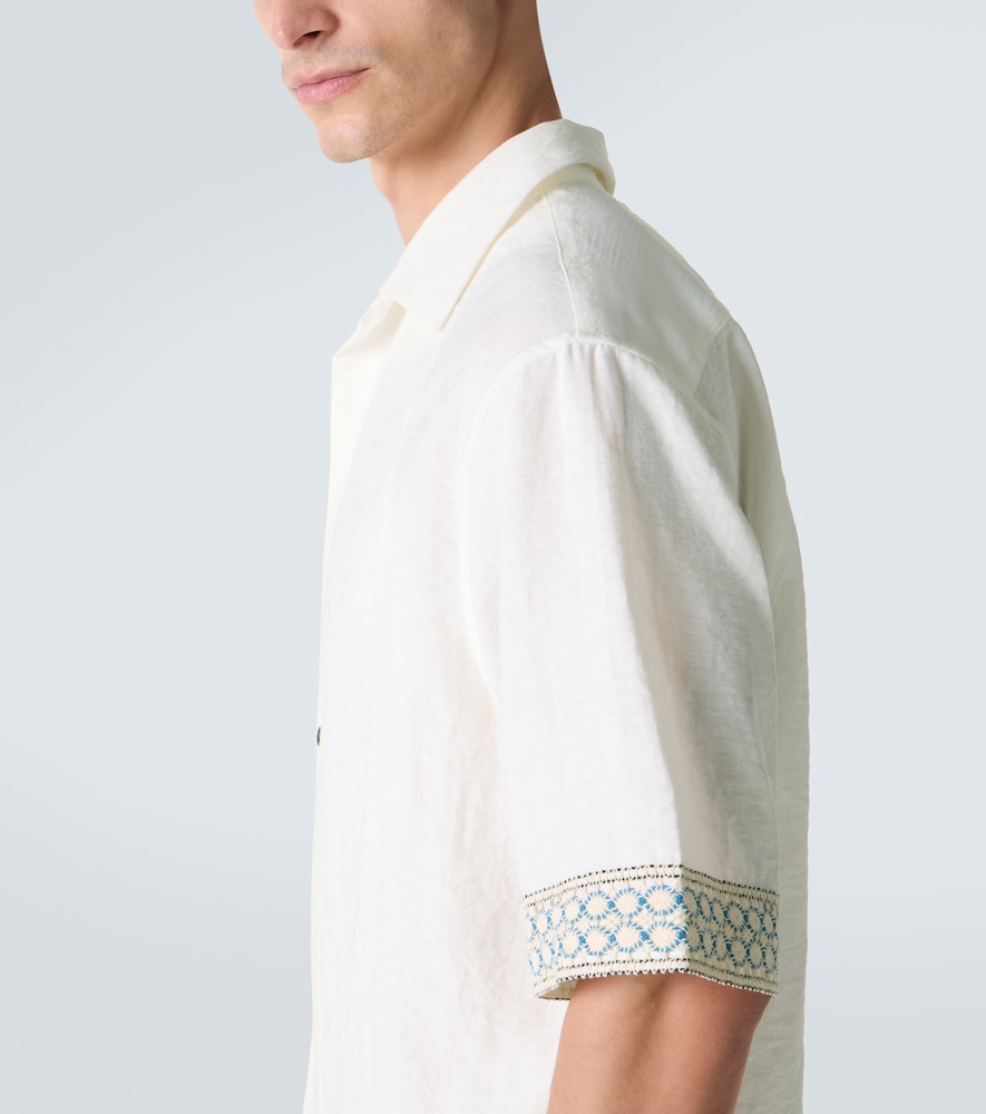  Commas Commas Crochet-trimmed Bowling Shirt 