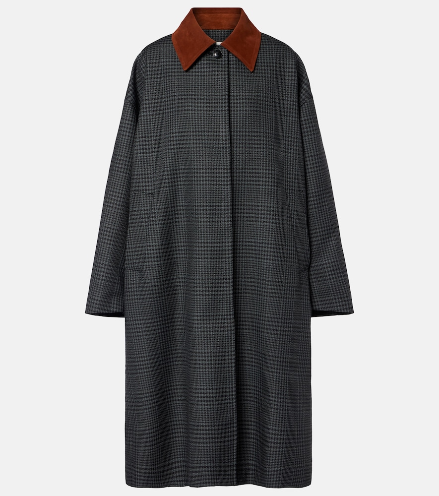 Róhe Cappotto in lana vergine a quadri Principe di Galles