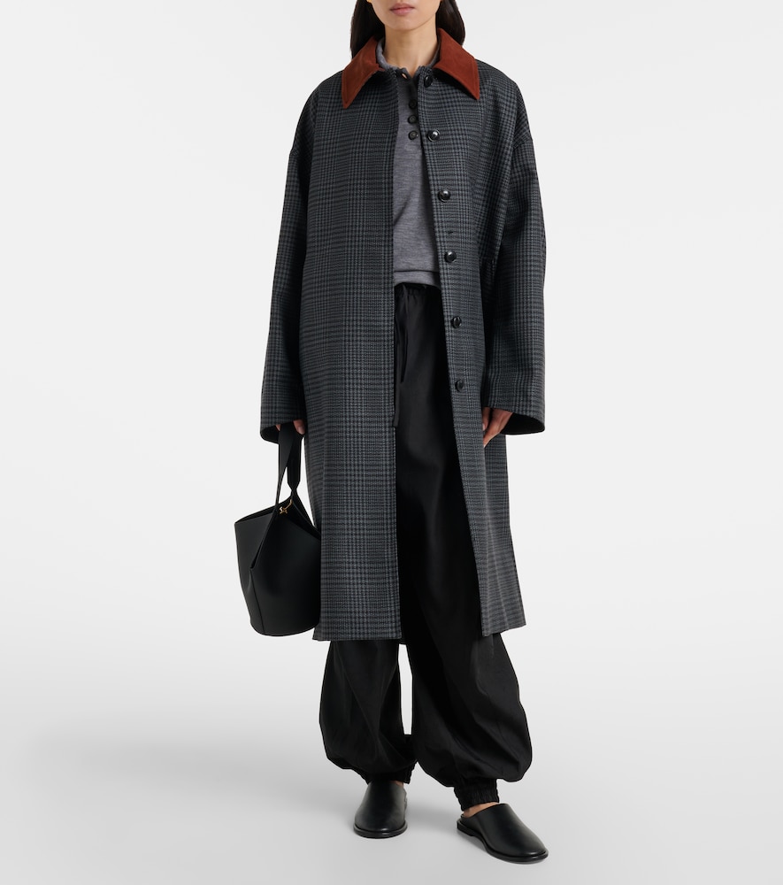  Rohe Rohe Prince Of Wales Check Virgin Wool Coat 