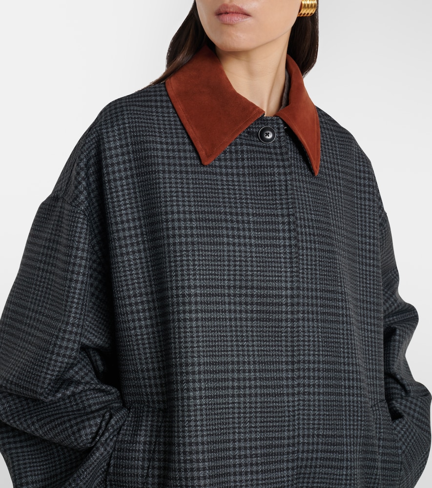  Rohe Rohe Prince Of Wales Check Virgin Wool Coat 