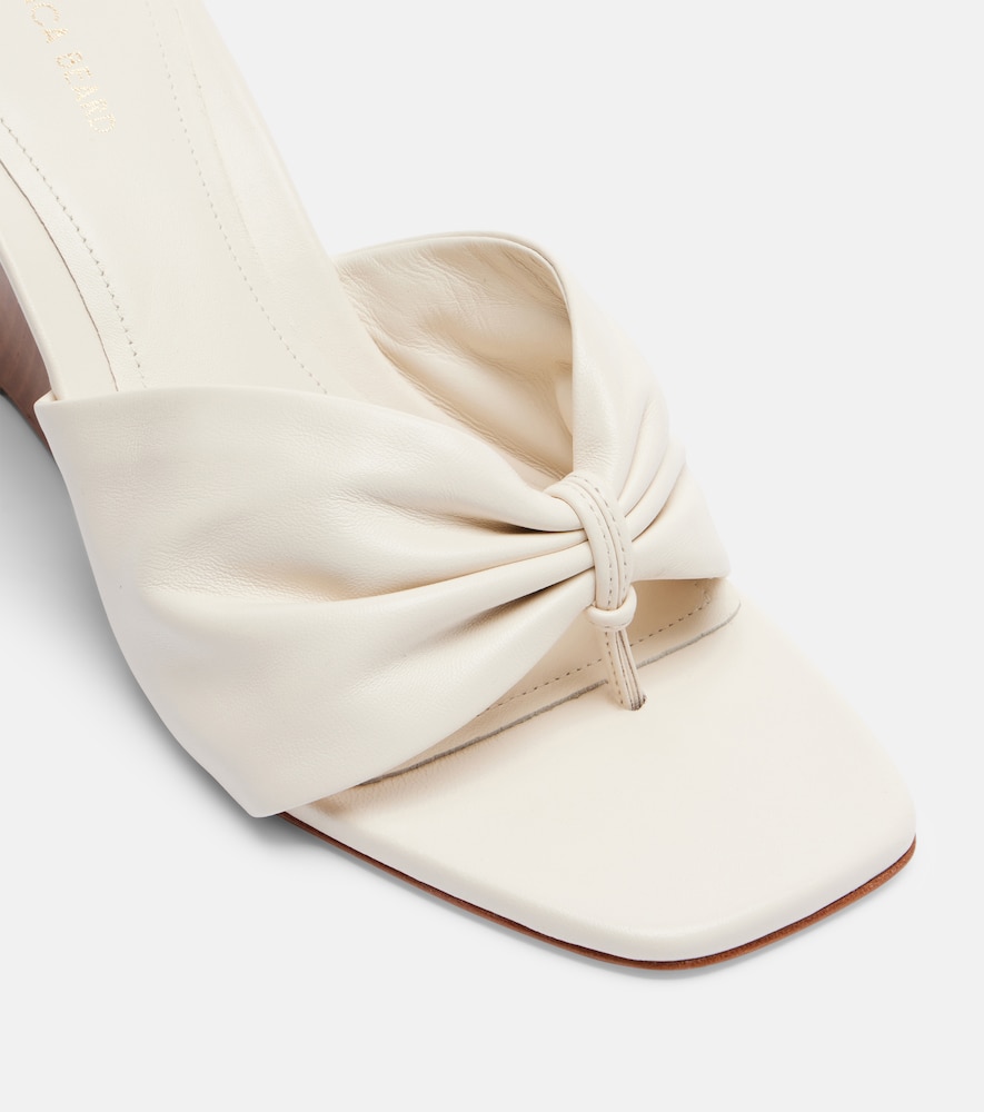  Veronica Beard Veronica Beard Leather Wedge Sandals 
