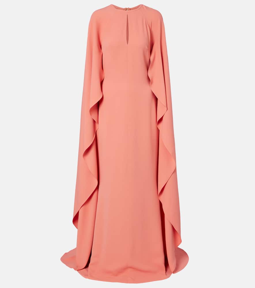 Elie Saab Caped Gown In Pink