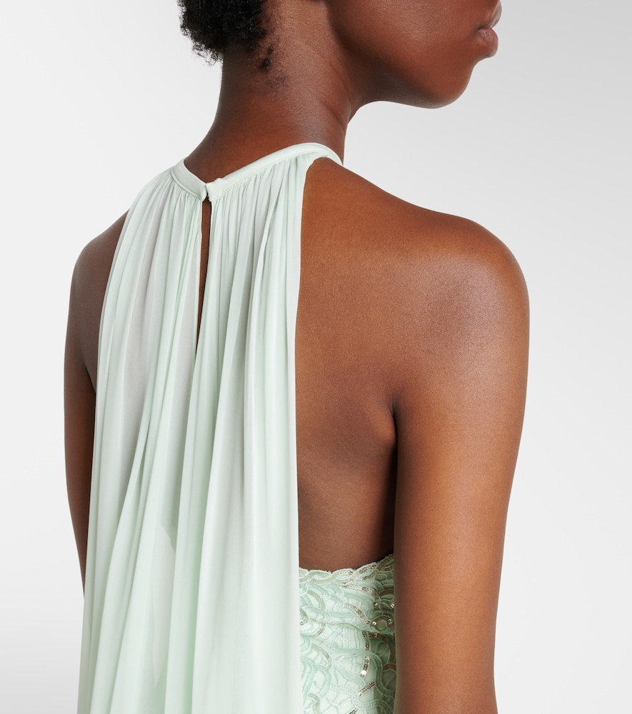  Elie Saab Elie Saab Sequined Silk-blend Gown 