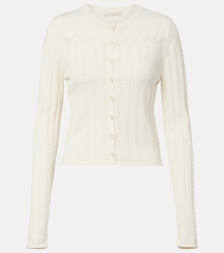 Faithfull Cardigan Esme en pointelle de coton mlang 250 €
