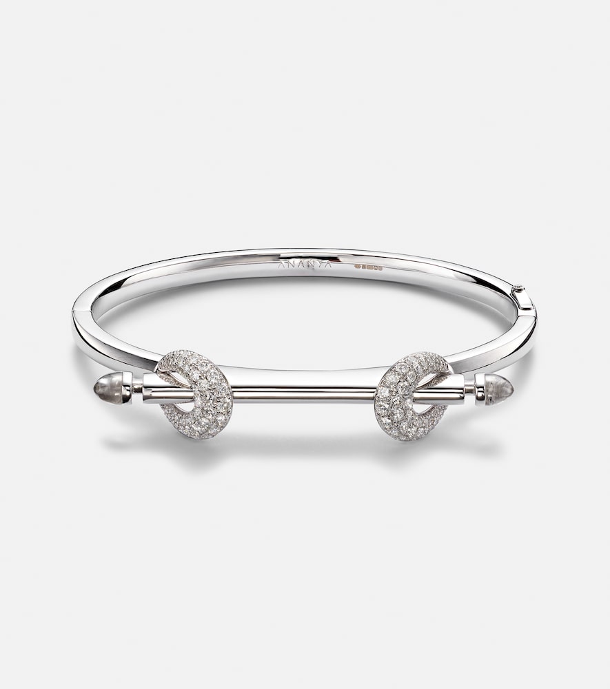 Chakra Icon 18kt white gold bracelet with diamonds and quartz