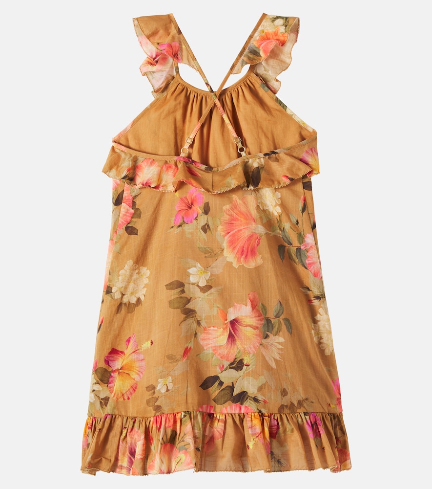  Zimmermann Kids Zimmermann Kids Mahon Floral Ruffled Cotton Dress 