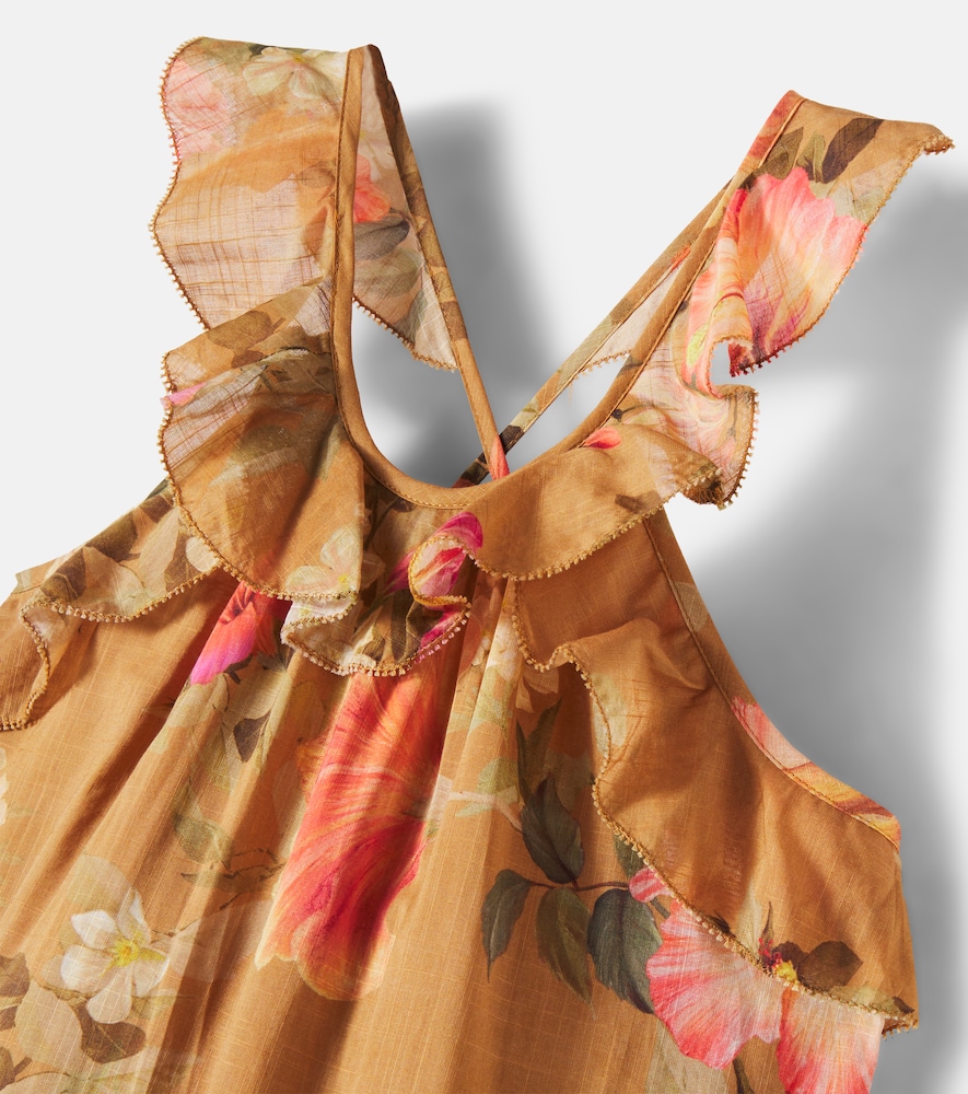  Zimmermann Kids Zimmermann Kids Mahon Floral Ruffled Cotton Dress 