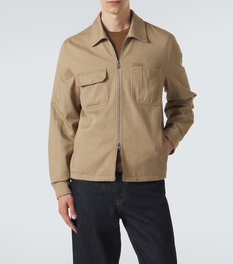Moncler eather-trimmed cotton jacket | Thumbnail 2 Moncler eather-trimmed cotton jacket | Thumbnail 2
