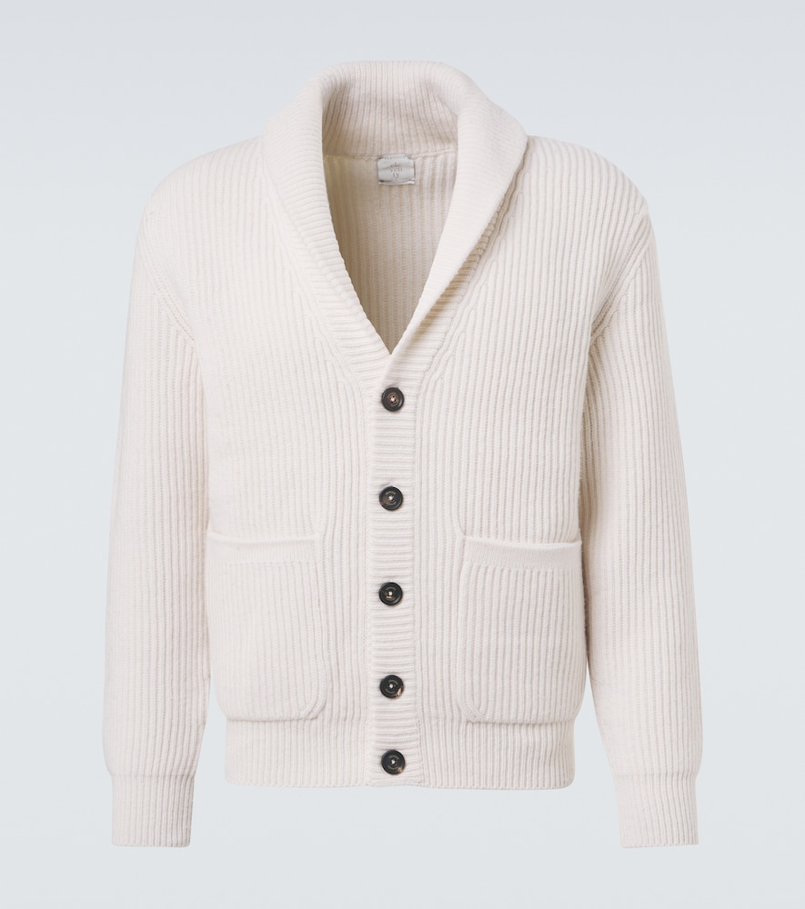 Cardigan in lana a coste