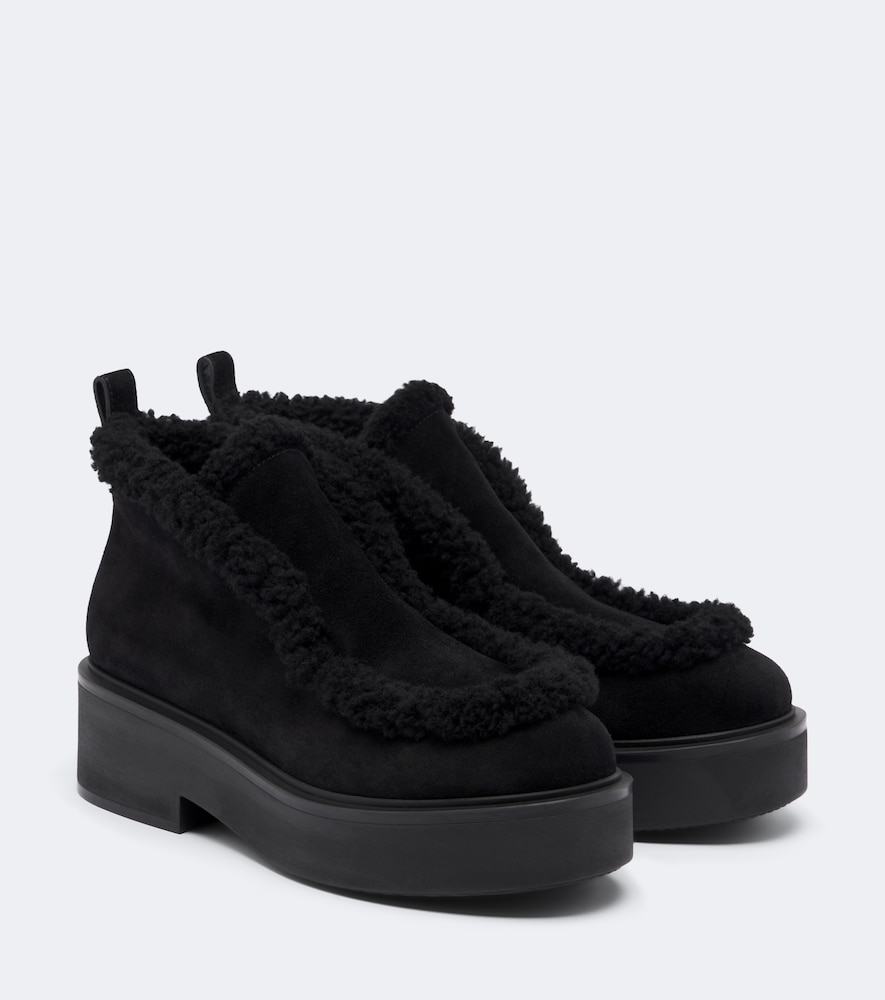 Shearling-Lined Ankle Boots