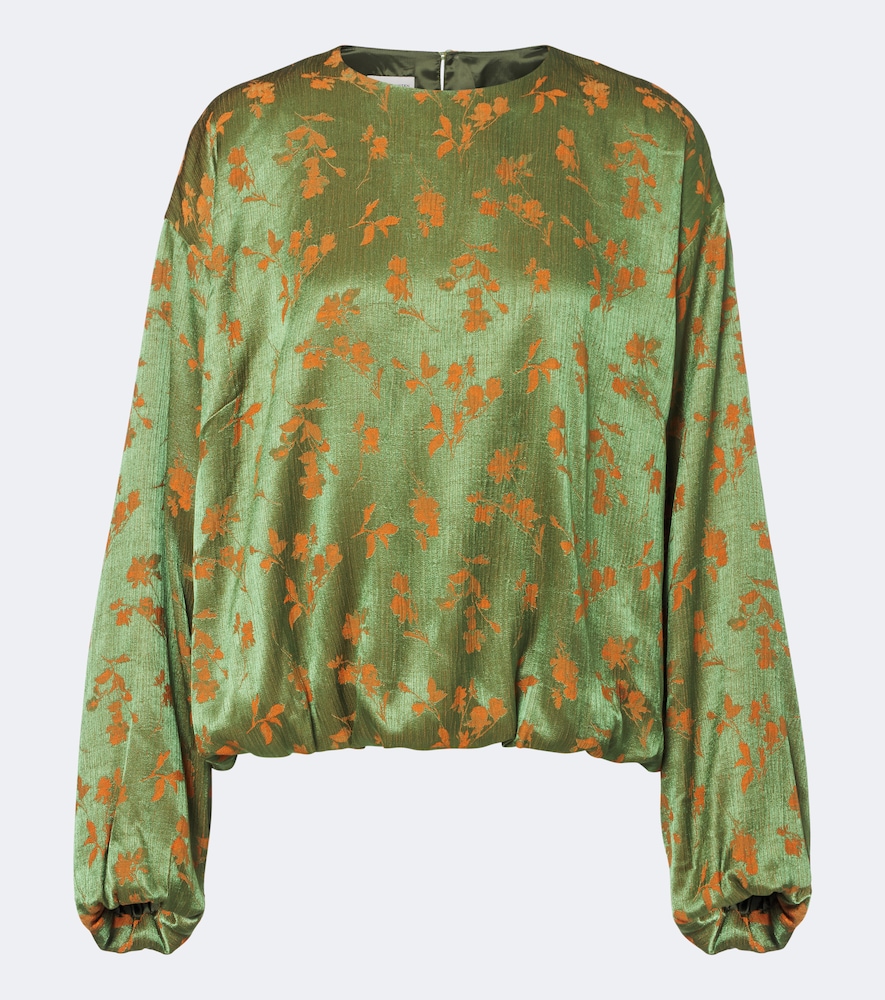 Dries Van Noten Women's Green Floral Blouse UK Size 8 - Mytheresa