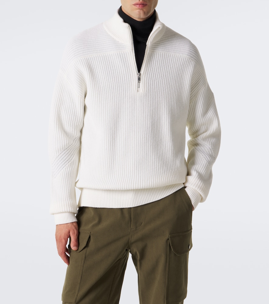 Hesyo Wool And Cashmere Half-Zip Sweater