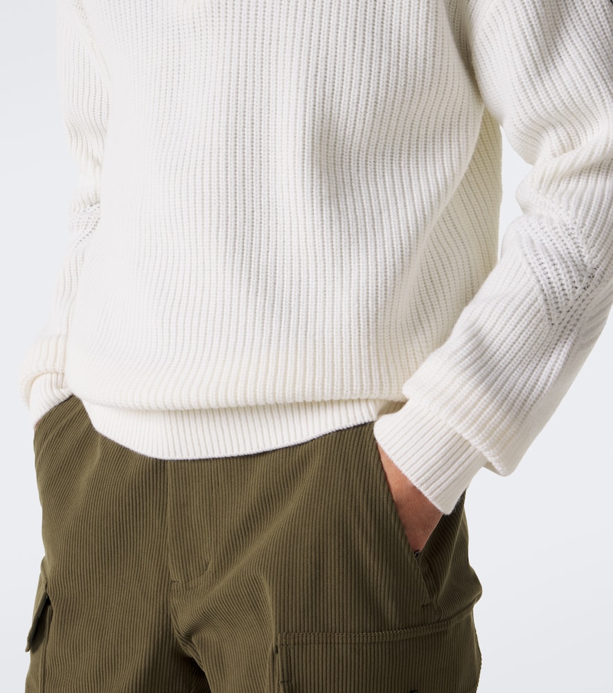 Hesyo Wool And Cashmere Half-Zip Sweater