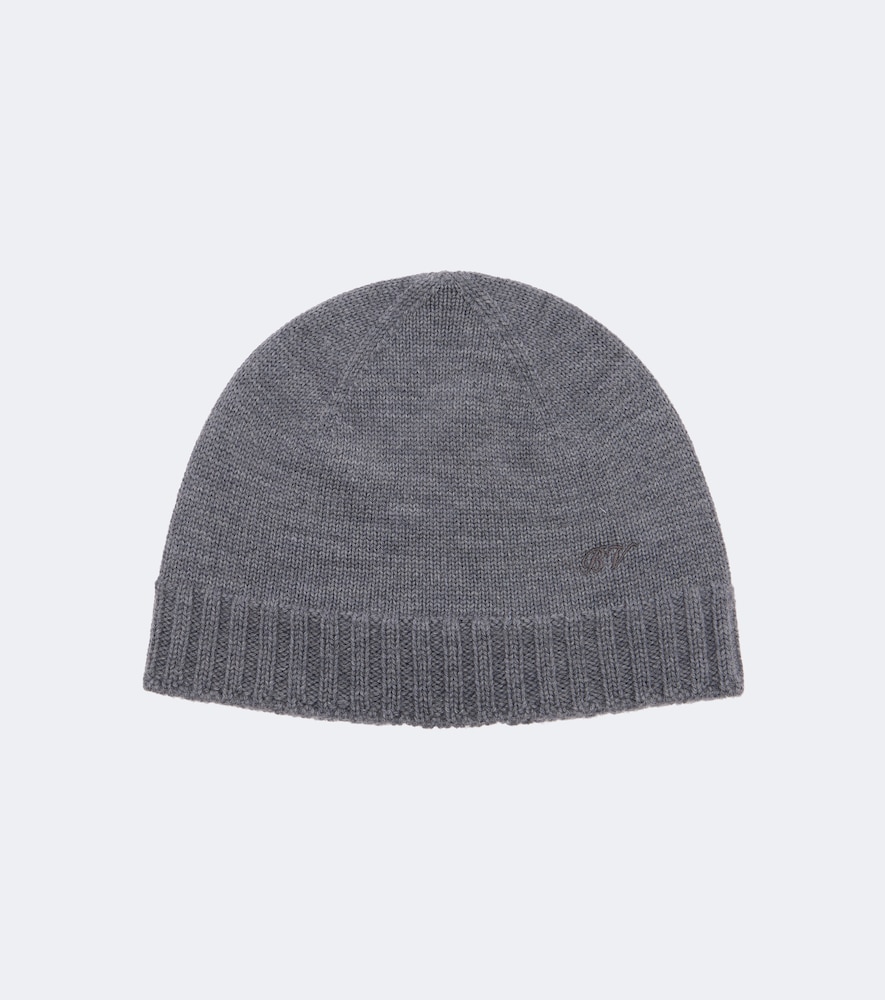 Bottega Veneta Wool Beanie In Grey