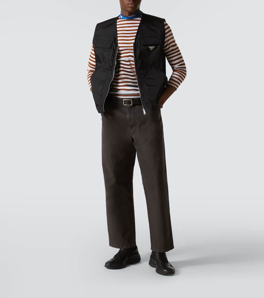 Prada Black Leather New Americas Cup Sneakers