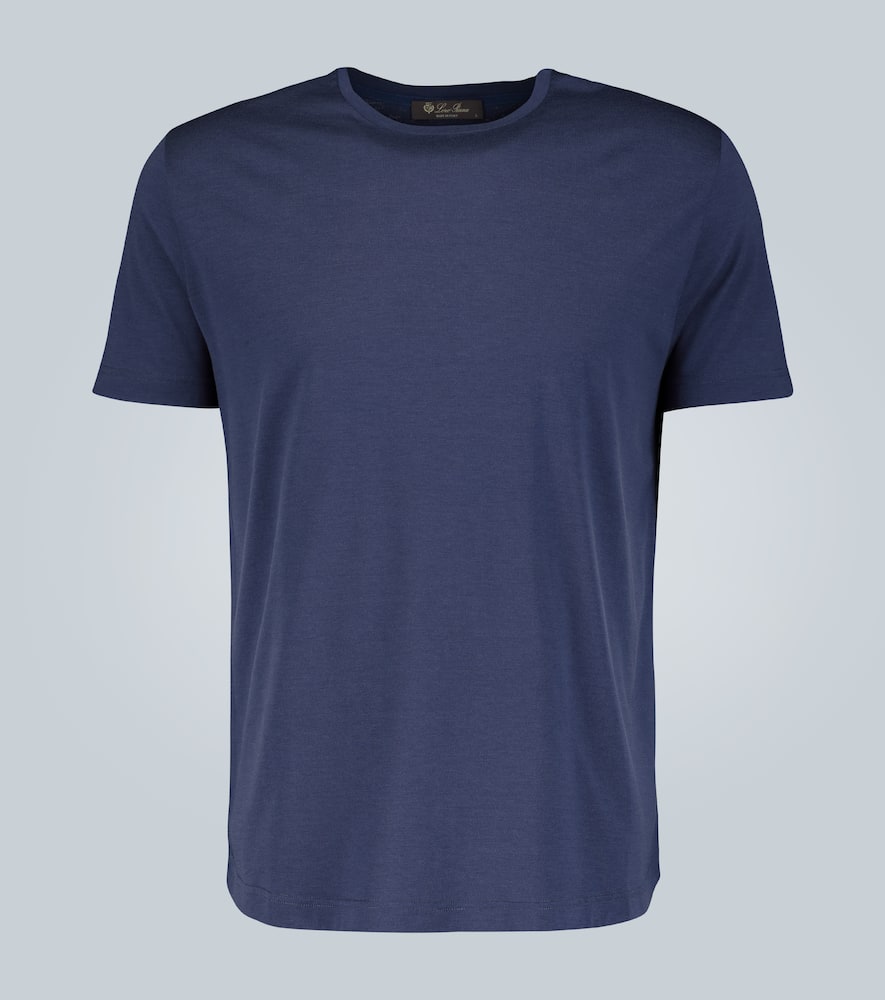 LORO PIANA SILK-COTTON BLEND T-SHIRT,P00440462