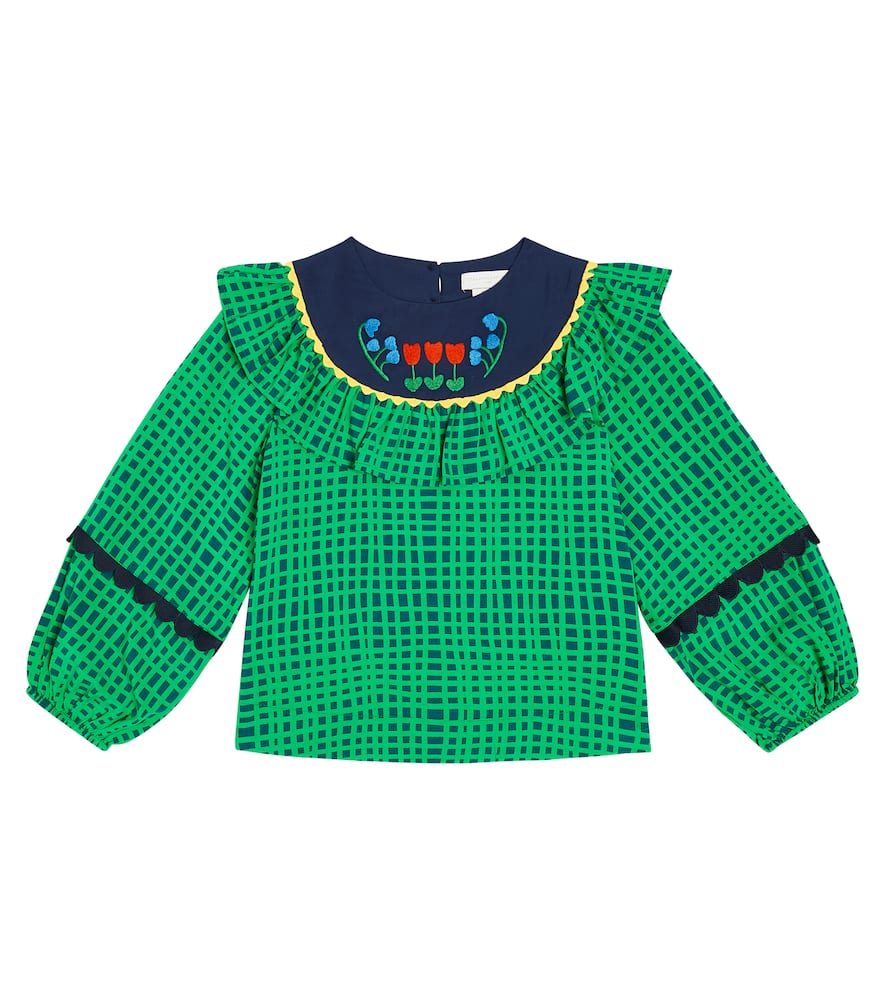 Stella McCartney Kids Striped embroidered top
