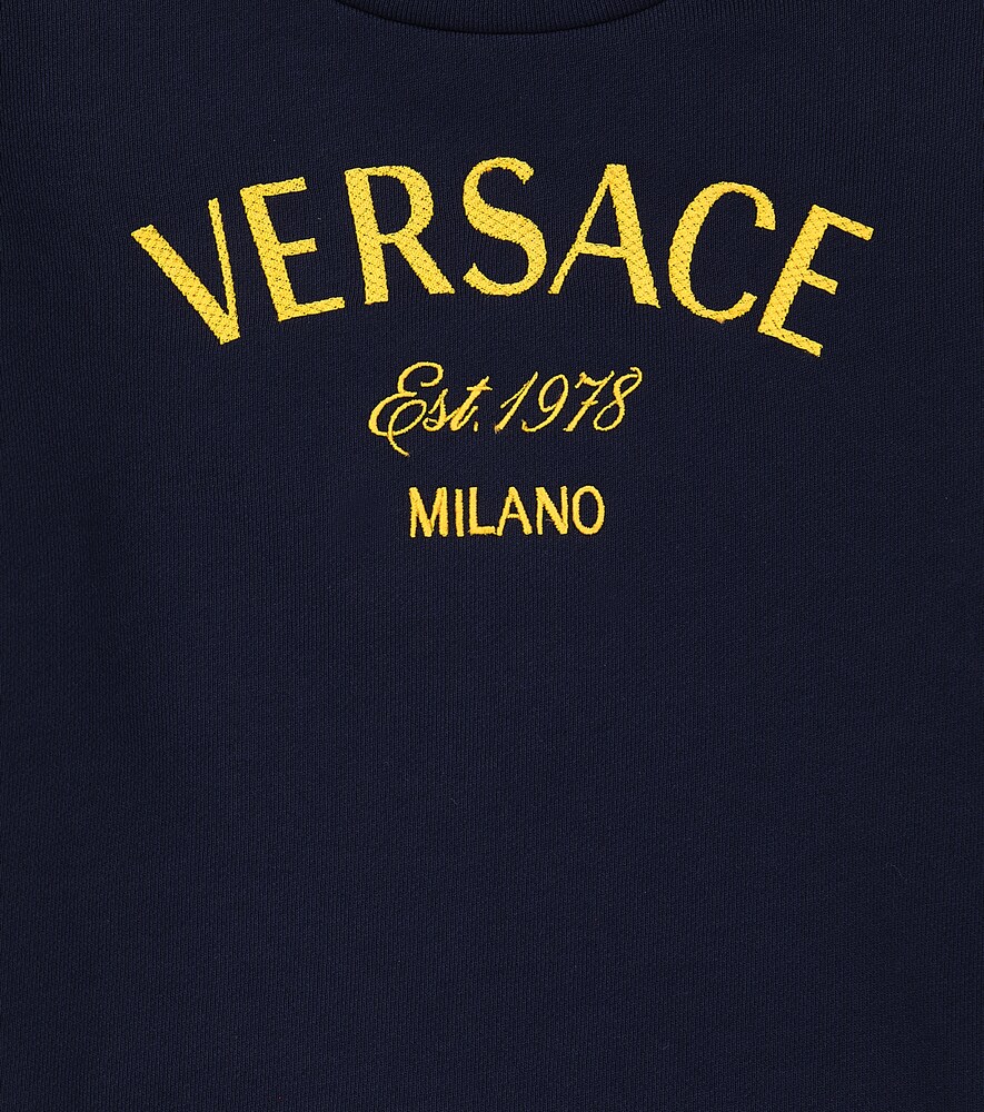  Versace Kids Versace Kids Logo Cotton Jersey Sweatshirt 