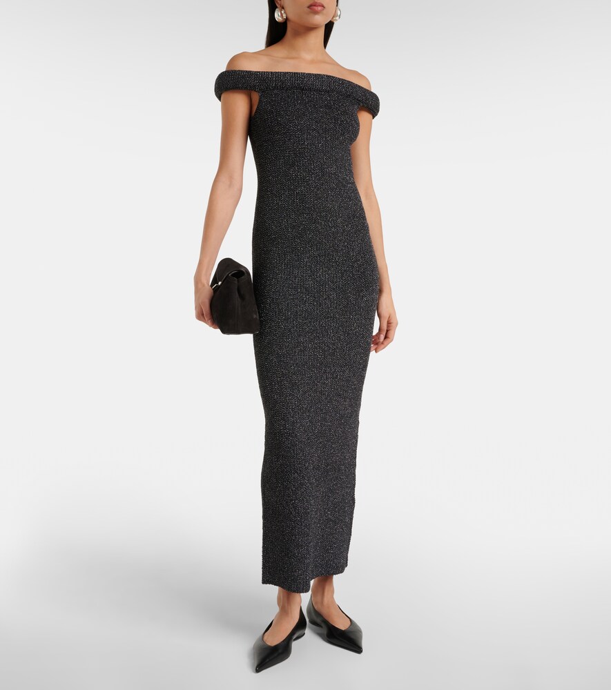  Toteme Toteme Off-shoulder Knit Maxi Dress 